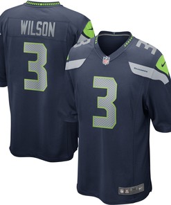 Russell Wilson Seattle Seahawks Game Player Jersey College Navy Nfl - Robokeg