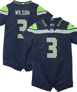 Russell Wilson Seattle Seahawks Infant Romper Jersey - Navy Nfl - Robokeg