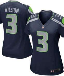 Russell Wilson Seattle Seahawks Nike Girls Youth Replica Game Jersey - College Navy - Robokeg