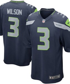 Russell Wilson Seattle Seahawks Team Color Game Jersey College Navy Nfl - Robokeg