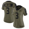 Russell Wilson Seattle Seahawks Womens 2021 Salute To Service Limited Player Jersey - Olive Nfl - Robokeg