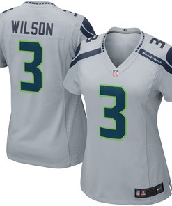Russell Wilson Seattle Seahawks Womens Game Jersey - Gray Nfl - Robokeg