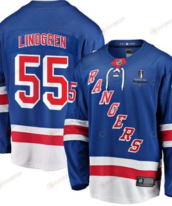 Ryan Lindgren 55 New York Rangers Stanley Cup 2023 Playoffs Patch Home Breakaway Men Jersey - Blue - Robokeg