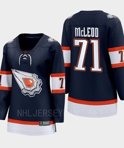 Ryan McLeod 71 Edmonton Oilers 2022 Special Edition 2.0 Women Breakaway Player Retro Jersey Navy - Robokeg