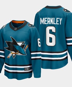Ryan Merkley 6 San Jose Sharks 2022-23 Home The Evolve Teal Jersey - Robokeg