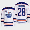 Ryan Murray 28 Edmonton Oilers White Jersey 2022 Lee Ryan Hall Of Fame Patch Away - Robokeg