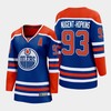 Ryan Nugent-Hopkins 93 Edmonton Oilers 2022-23 Home Women Premier Breakaway Player Jersey Royal - Robokeg