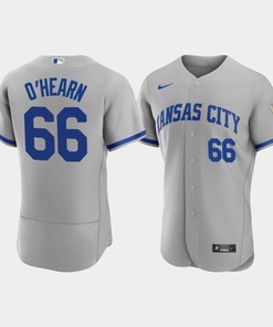 Ryan O'Hearn 66 Kansas City Royals Men's 2022-23 Road Jersey - Gray Jersey - Robokeg