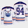 Ryan Smyth 94 Edmonton Oilers White Jersey 2022 Hall Of Fame Patch Away - Robokeg