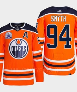 Ryan Smyth 94 Hall Of Fame Patch 2022 Edmonton Oilers Orange Jersey - Robokeg