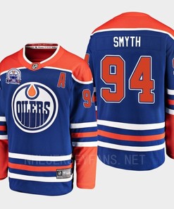 Ryan Smyth 94 Hall Of Fame Patch 2022 Edmonton Oilers Royal Jersey Home - Robokeg