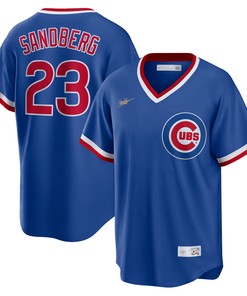 Ryne Sandberg Chicago Cubs Road Cooperstown Collection Player Jersey Royal Mlb - Robokeg