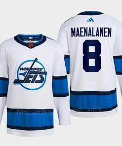 Saku Maenalanen 8 Reverse Retro 2.0 2022 Winnipeg Jets White Jersey Primegreen - Robokeg
