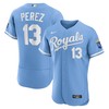 Salvador Parez Kansas City Royals 2022 Alternate Authentic Player Jersey Light Blue Mlb - Robokeg