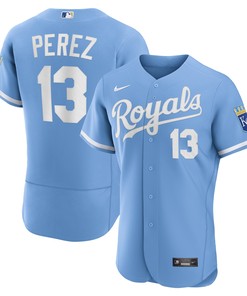 Salvador Parez Kansas City Royals 2022 Alternate Authentic Player Jersey - Light Blue Mlb - Robokeg