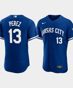 Salvador Perez 13 Kansas City Royals Men's 2022-23 Alternate Jersey - Royal Jersey - Robokeg