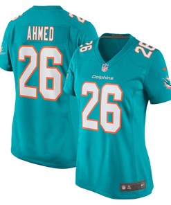 Salvon Ahmed Miami Dolphins Womens Game Jersey - Aqua Nfl - Robokeg