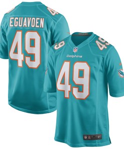 Sam Eguavoen Miami Dolphins Game Jersey - Aqua Nfl - Robokeg