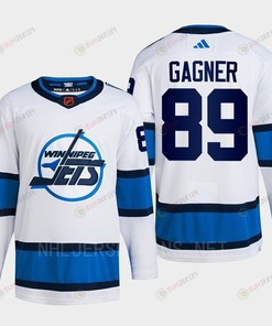 Sam Gagner 89 Reverse Retro 2.0 2022 Winnipeg Jets White Jersey Primegreen - Robokeg