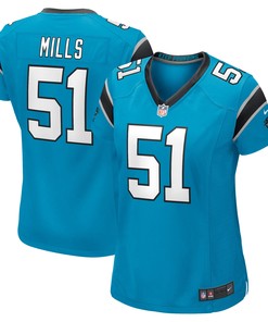 Sam Mills Carolina Panthers Womens Retired Player Jersey - Blue Nfl - Robokeg