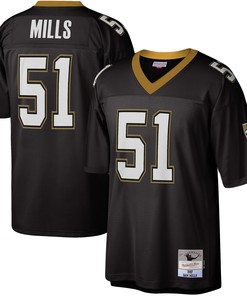 Sam Mills New Orleans Saints Mitchell & Ness 1987 Legacy Replica Jersey - Black Nfl - Robokeg