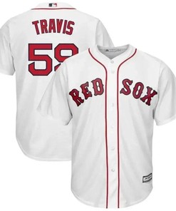 Sam Travis Boston Red Sox Home Cool Base Player Jersey - White - Robokeg