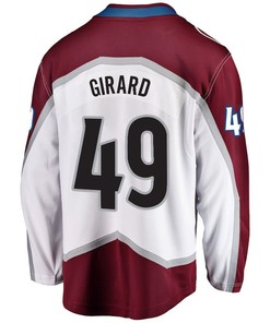 Samuel Girard 49 Colorado Avalanche Stanley Cup 2023 Playoffs Patch Away Breakaway Men Jersey - White - Robokeg