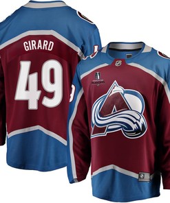 Samuel Girard 49 Colorado Avalanche Stanley Cup 2023 Playoffs Patch Home Breakaway Men Jersey - Burgundy - Robokeg