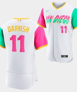 San Diego Padres 2022-23 City Connect Yu Darvish 11 White Jersey - Robokeg