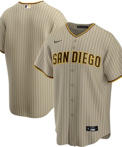 San Diego Padres Alternate Replica Team Jersey Tan Mlb - Robokeg