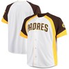 San Diego Padres Big & Tall Colorblock Full-snap Jersey - White/brown Mlb - Robokeg