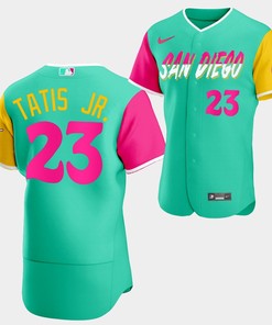 San Diego Padres Fernando Tatis Jr. 23 2022-23 City Connect Mint Reverse Jersey Men - Robokeg