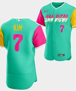 San Diego Padres Ha-Seong Kim 7 2022-23 City Connect Mint Reverse Jersey Men - Robokeg