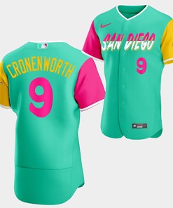 San Diego Padres Jake Cronenworth 9 2022-23 City Connect Mint Reverse Jersey Men - Robokeg