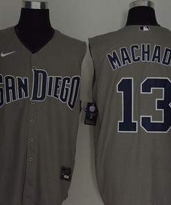 San Diego Padres Manny Machado 13 2020 Mlb Grey Jersey - Robokeg