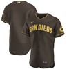 San Diego Padres Road Authentic Team Jersey Brown Mlb - Robokeg