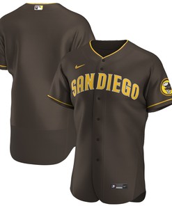 San Diego Padres Road Authentic Team Jersey - Brown Mlb - Robokeg