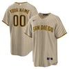 San Diego Padres Road Custom Men Jersey - Brown - Robokeg