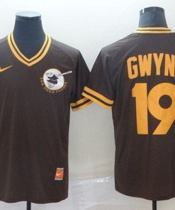 San Diego Padres Tonny Gwynn #19 Mlb 2020 Brown Jersey - Robokeg