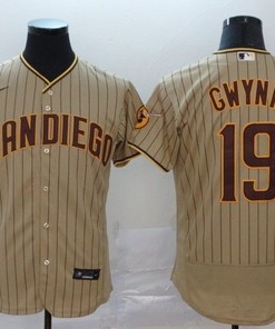 San Diego Padres Tony Gwynn #19 Mlb 2020 Light Brown Jersey - Robokeg