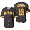 San Diego Padres Tony Gwynn 19 Mlb Dark Brown Jersey Inspired Style Baseball Jersey - Robokeg