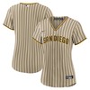 San Diego Padres Womens Alternate Replica Team Jersey - Tan Mlb - Robokeg