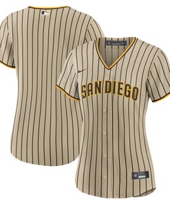 San Diego Padres Womens Alternate Replica Team Jersey - Tan Mlb - Robokeg