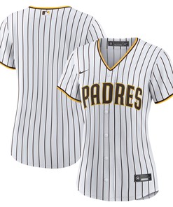 San Diego Padres Womens Home Blank Replica Jersey - White Mlb - Robokeg