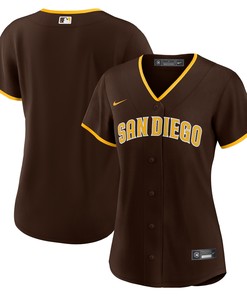 San Diego Padres Womens Road Replica Team Jersey Brown Mlb - Robokeg