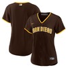 San Diego Padres Womens Road Replica Team Jersey Brown Mlb Ver 1 - Robokeg
