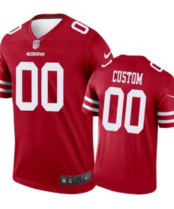 San Francisco 49ers #00 Custom Nike Color Rush Scarlet Jersey - Robokeg