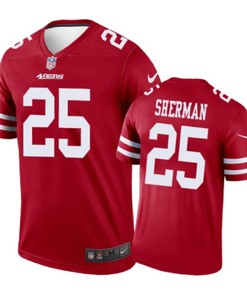 San Francisco 49ers #25 Richard Sherman Nike Color Rush Scarlet Jersey - Robokeg