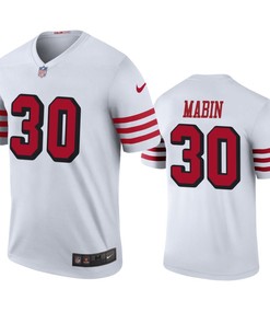 San Francisco 49ers #30 Greg Mabin White Color Rush Legend Jersey - Mens - Robokeg