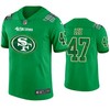 San Francisco 49ers #47 Elijah Lee Kelly Green St. Patricks Day Jersey - Men - Robokeg